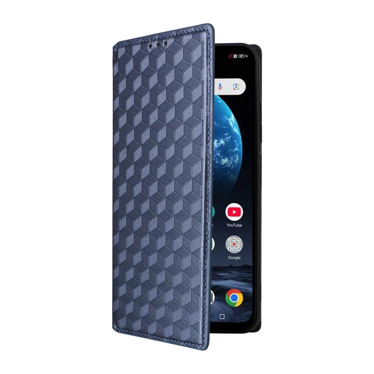 For ZTE nubia P9 Pro 5G / Optus X Pro 2 5G Cubic Grid Texture Flip Leather Phone Case