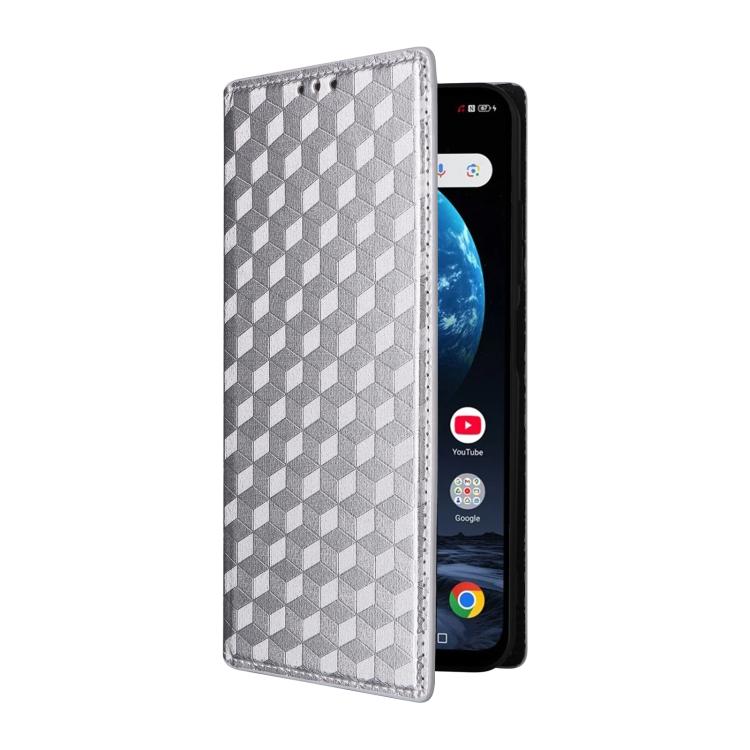 For ZTE nubia P9 Pro 5G / Optus X Pro 2 5G Cubic Grid Texture Flip Leather Phone Case