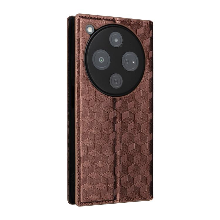 For ZTE nubia P9 Pro 5G / Optus X Pro 2 5G Cubic Grid Texture Flip Leather Phone Case
