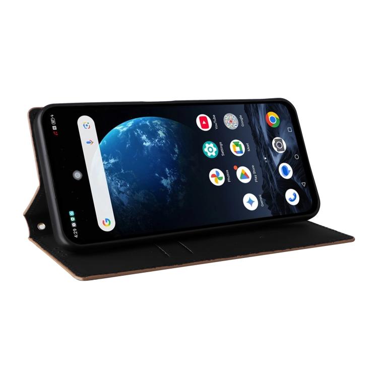 For ZTE nubia P9 Pro 5G / Optus X Pro 2 5G Cubic Grid Texture Flip Leather Phone Case