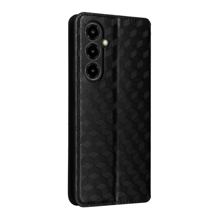 For ZTE nubia V80 Max Cubic Grid Texture Flip Leather Phone Case