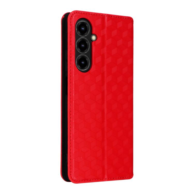 For ZTE nubia V80 Max Cubic Grid Texture Flip Leather Phone Case