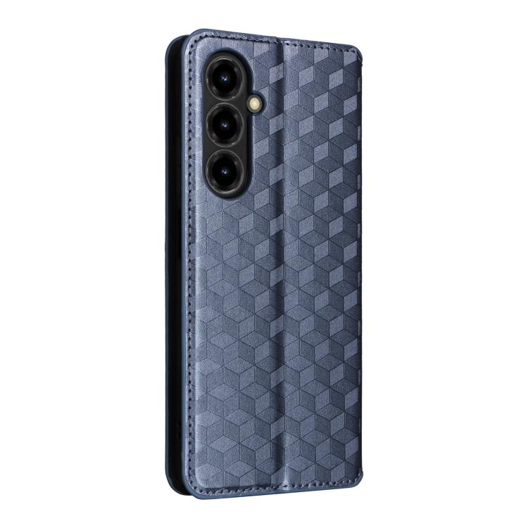 For ZTE nubia V80 Max Cubic Grid Texture Flip Leather Phone Case