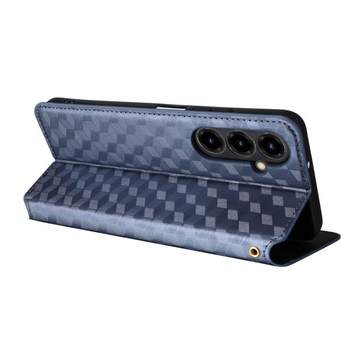 For ZTE nubia V80 Max Cubic Grid Texture Flip Leather Phone Case