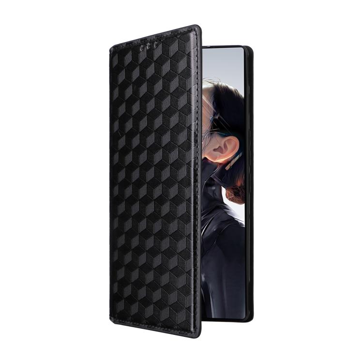 For ZTE nubia RedMagic 11 Air Cubic Grid Texture Flip Leather Phone Case