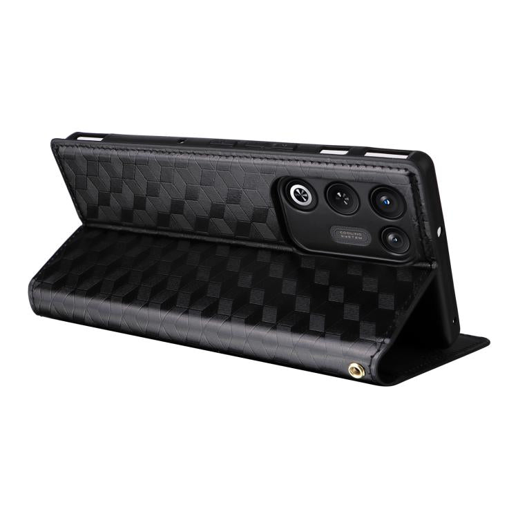 For ZTE nubia RedMagic 11 Air Cubic Grid Texture Flip Leather Phone Case