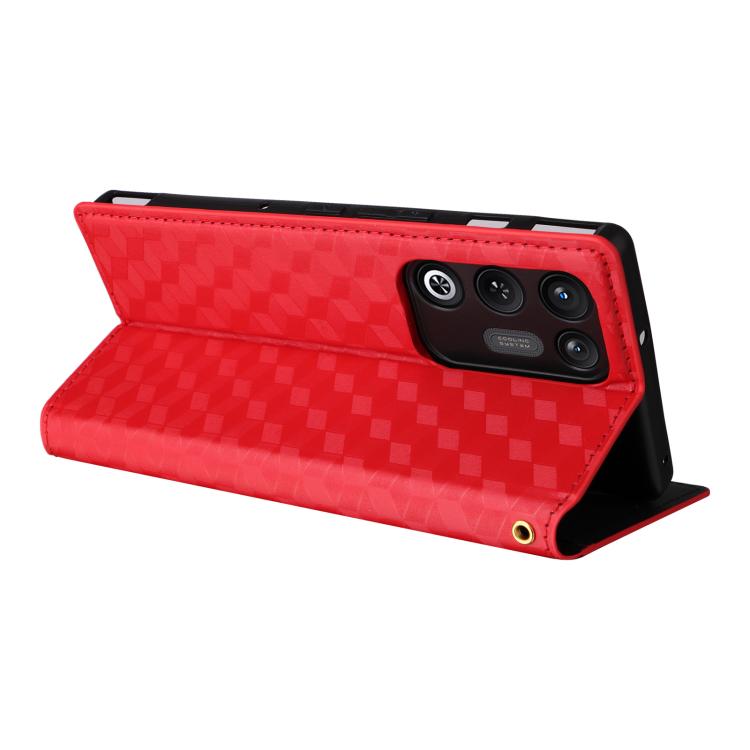 For ZTE nubia RedMagic 11 Air Cubic Grid Texture Flip Leather Phone Case