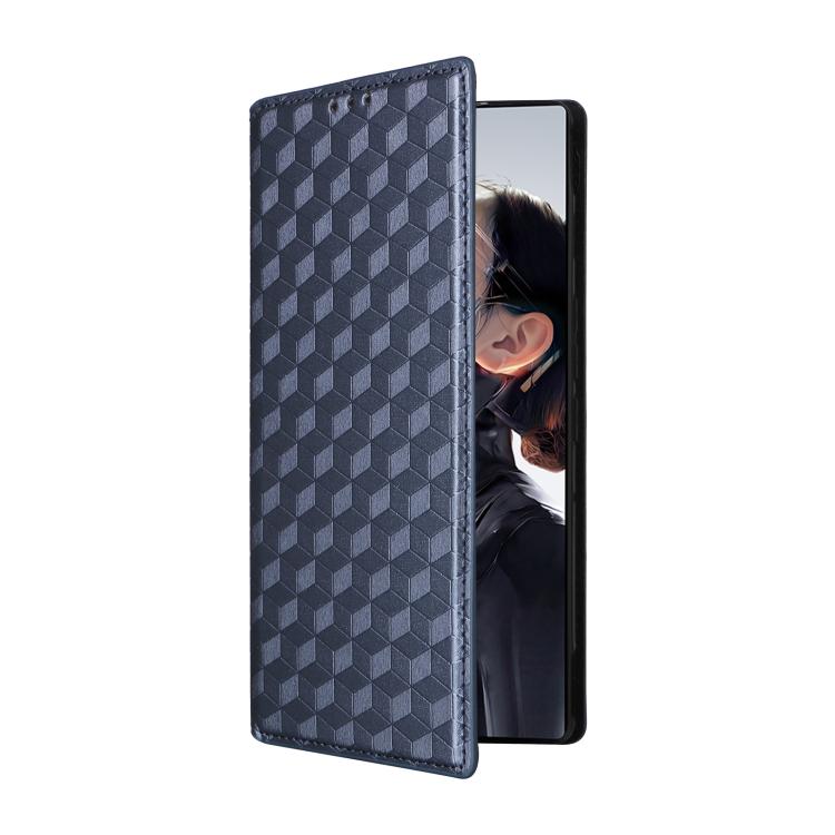 For ZTE nubia RedMagic 11 Air Cubic Grid Texture Flip Leather Phone Case