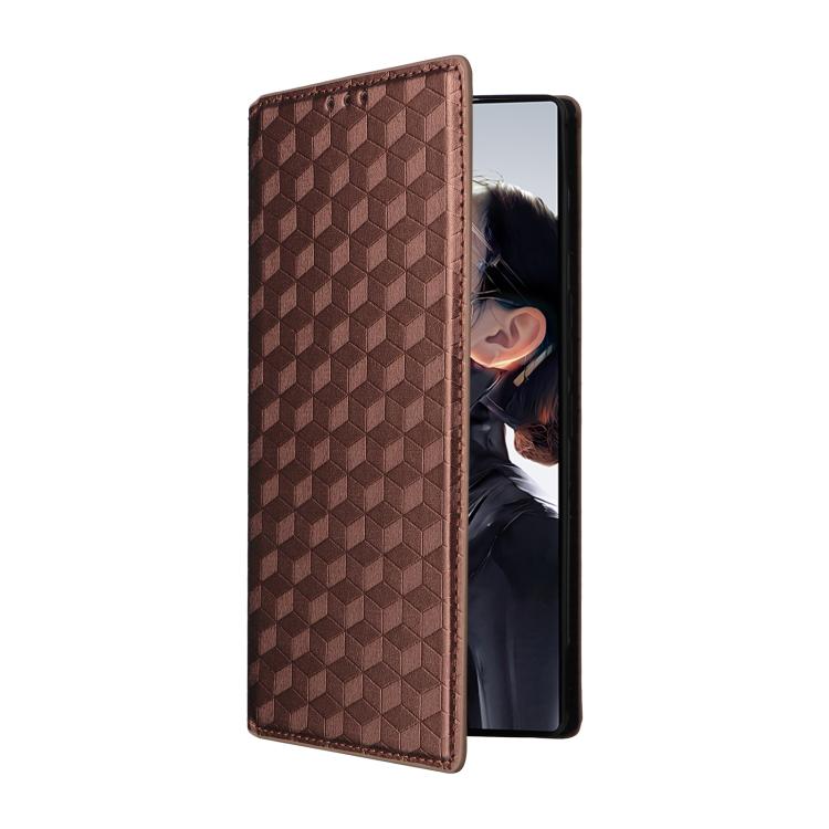 For ZTE nubia RedMagic 11 Air Cubic Grid Texture Flip Leather Phone Case