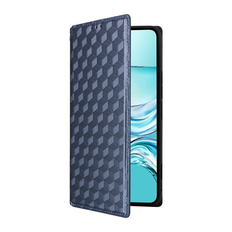 For ZTE nubia Focus 2 Ultra 5G Cubic Grid Texture Flip Leather Phone Case