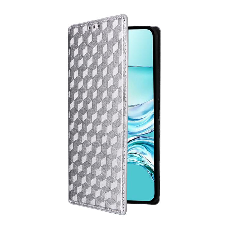 For ZTE nubia Focus 2 Ultra 5G Cubic Grid Texture Flip Leather Phone Case