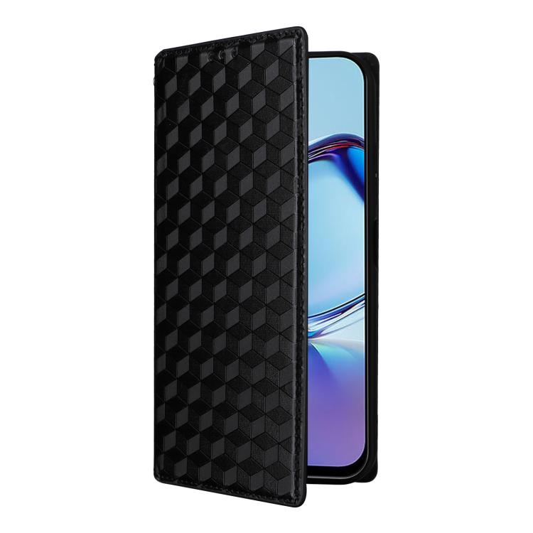 For ZTE Blade V80 Pro / V80 Vita Cubic Grid Texture Flip Leather Phone Case