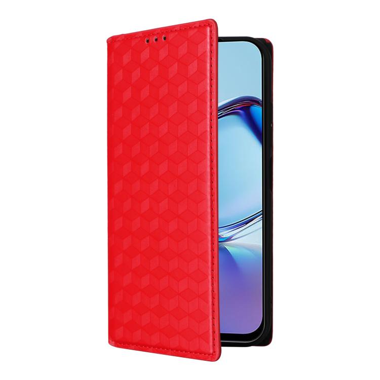 For ZTE Blade V80 Pro / V80 Vita Cubic Grid Texture Flip Leather Phone Case