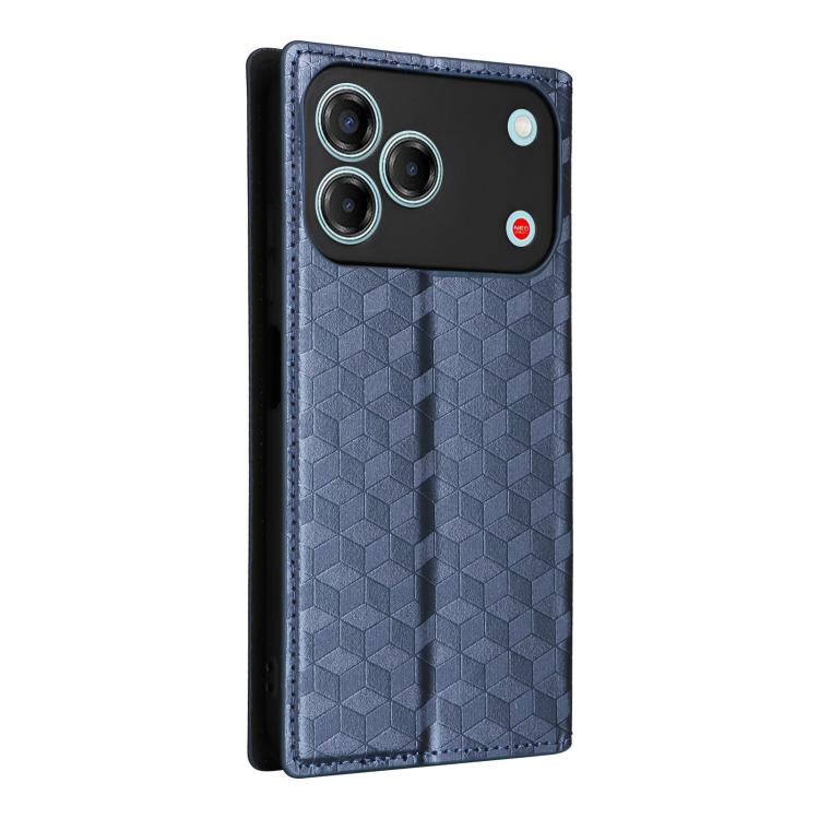 For ZTE Blade V80 Pro / V80 Vita Cubic Grid Texture Flip Leather Phone Case