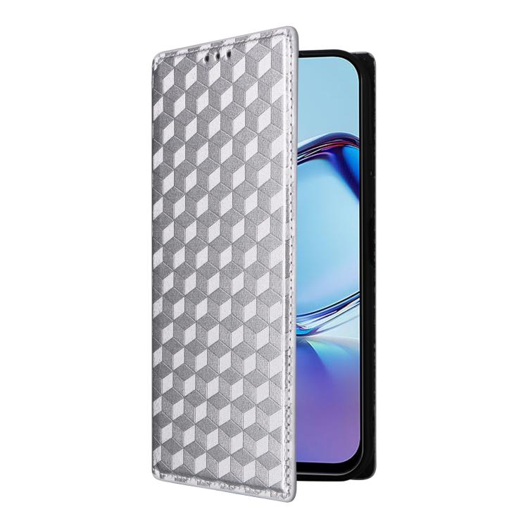 For ZTE Blade V80 Pro / V80 Vita Cubic Grid Texture Flip Leather Phone Case