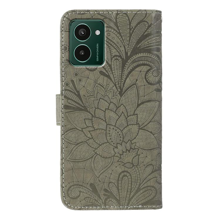 For HMD Pulse Pro Lace Flower Embossing Flip Leather Phone Case