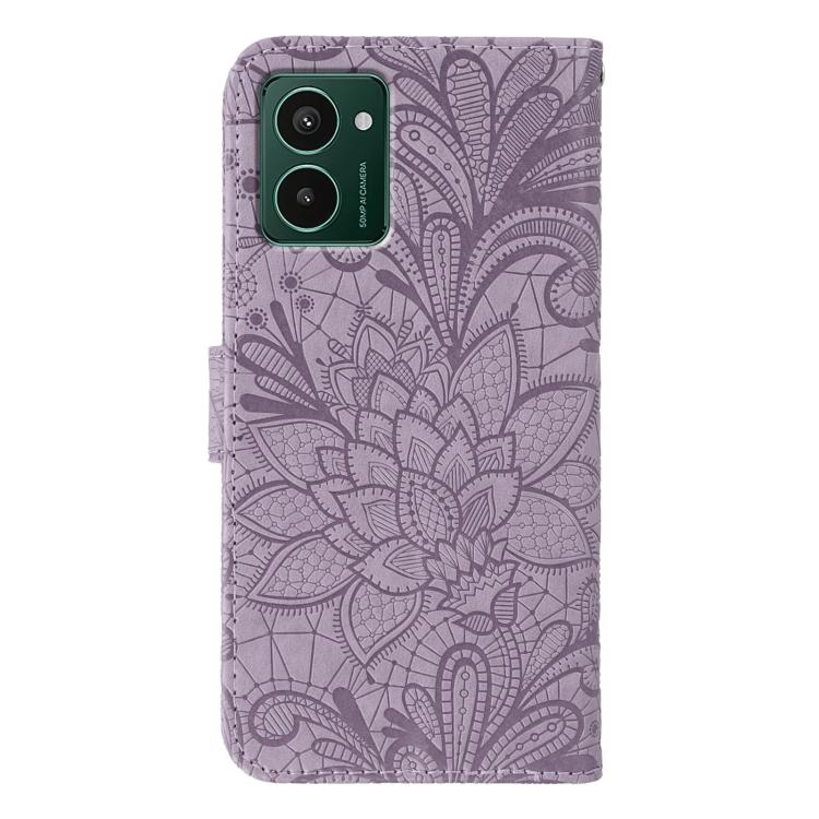 For HMD Pulse Pro Lace Flower Embossing Flip Leather Phone Case