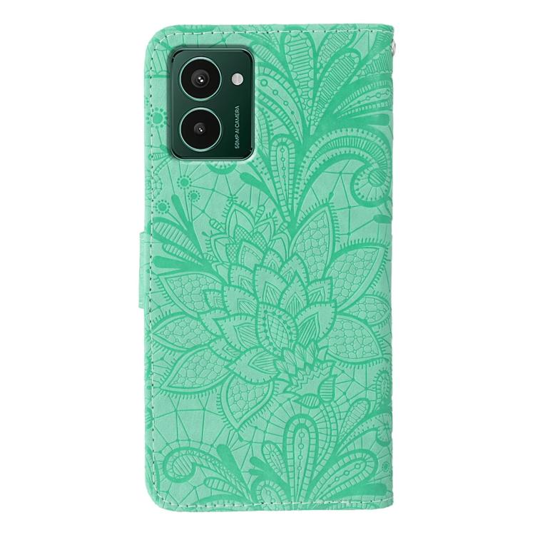 For HMD Pulse Pro Lace Flower Embossing Flip Leather Phone Case