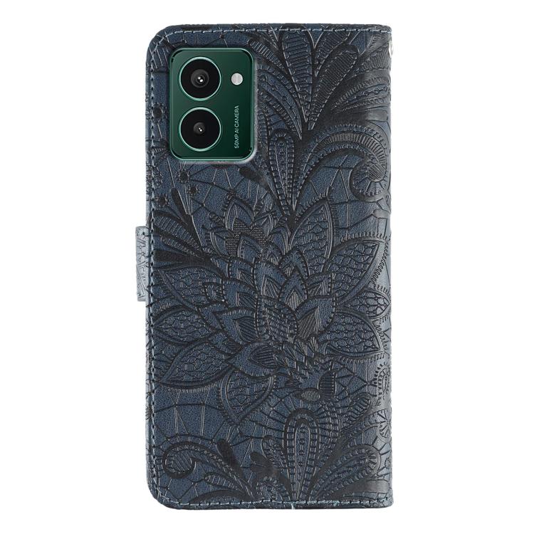 For HMD Pulse Pro Lace Flower Embossing Flip Leather Phone Case