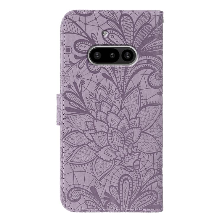 For Nothing Phone 3a Lace Flower Embossing Flip Leather Phone Case