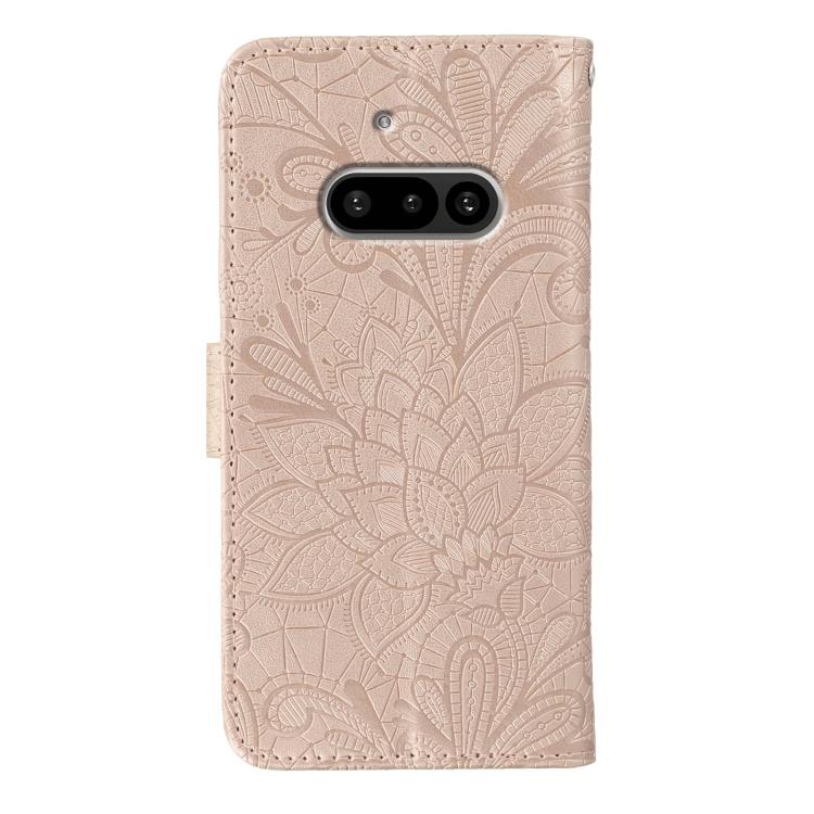 For Nothing Phone 3a Lace Flower Embossing Flip Leather Phone Case