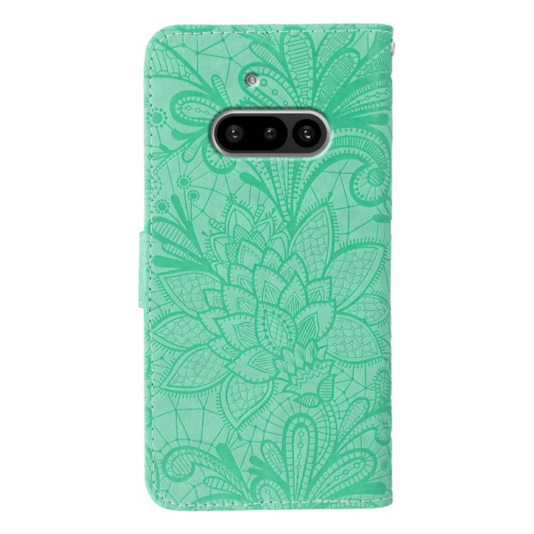 For Nothing Phone 3a Lace Flower Embossing Flip Leather Phone Case