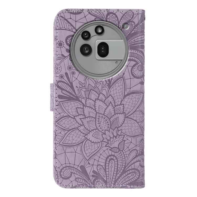 For Nothing Phone 3a Pro Lace Flower Embossing Flip Leather Phone Case