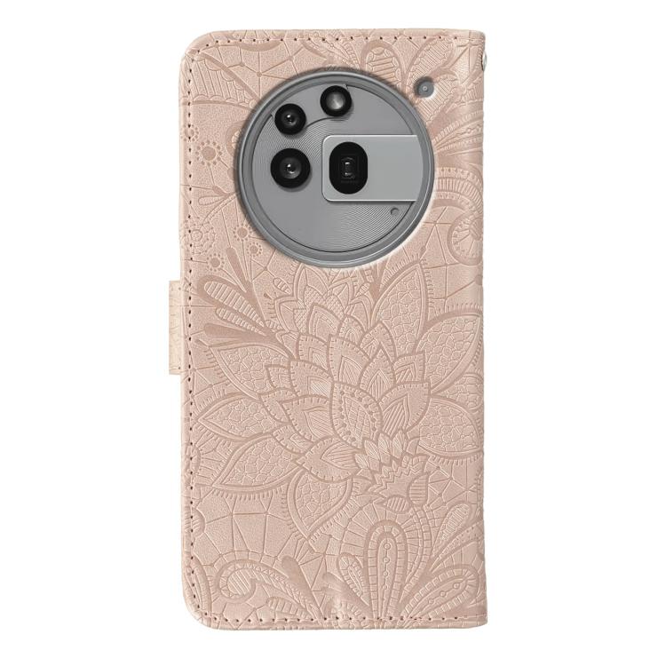 For Nothing Phone 3a Pro Lace Flower Embossing Flip Leather Phone Case