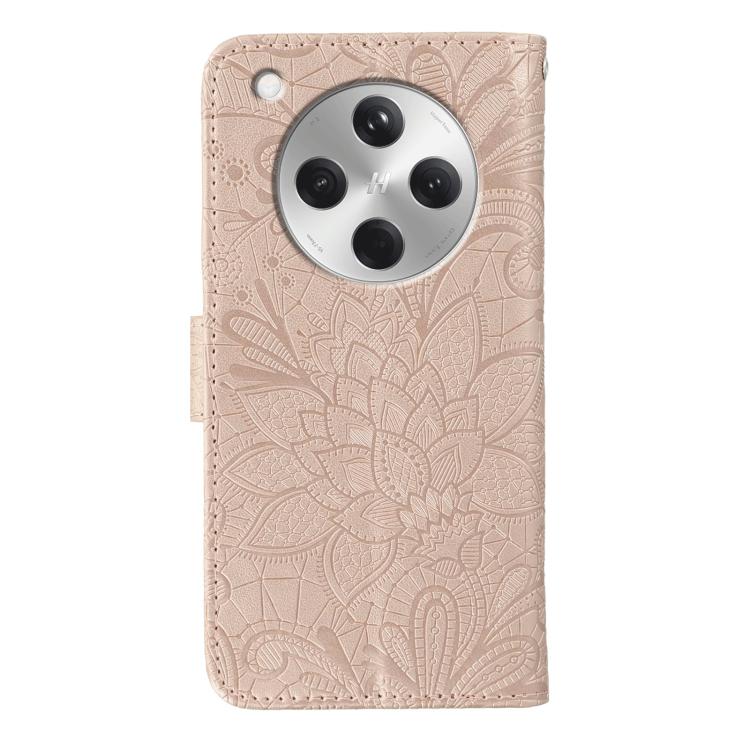 For OPPO Find X8 Lace Flower Embossing Flip Leather Phone Case