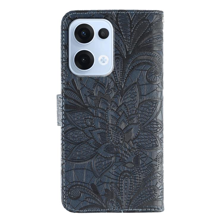 For OPPO Reno13 5G Global Lace Flower Embossing Flip Leather Phone Case