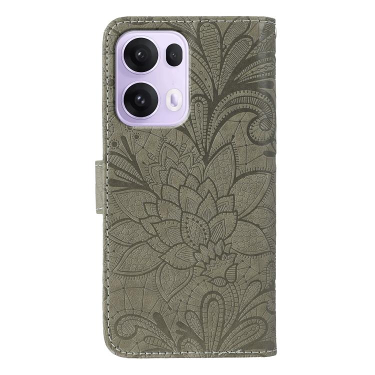 For OPPO Reno13 Pro 5G Global Lace Flower Embossing Flip Leather Phone Case