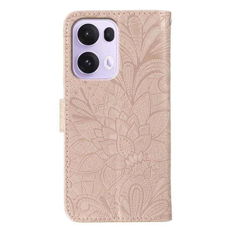For OPPO Reno13 Pro 5G Global Lace Flower Embossing Flip Leather Phone Case