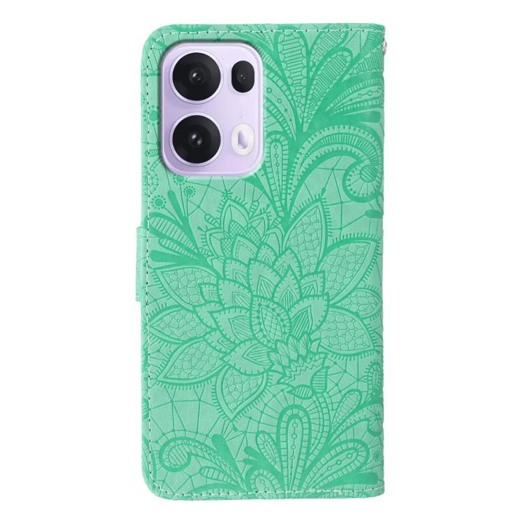 For OPPO Reno13 Pro 5G Global Lace Flower Embossing Flip Leather Phone Case