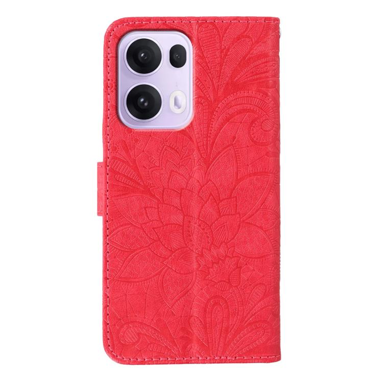 For OPPO Reno13 Pro 5G Global Lace Flower Embossing Flip Leather Phone Case