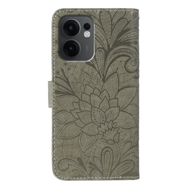 For OPPO Reno13 F 4G Global / 5G Global Lace Flower Embossing Flip Leather Phone Case