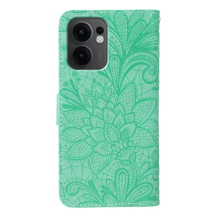 For OPPO Reno13 F 4G Global / 5G Global Lace Flower Embossing Flip Leather Phone Case