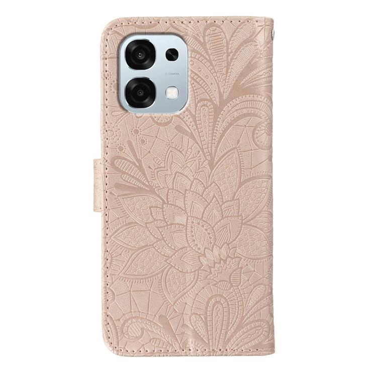 For OPPO A6 Pro 5G Lace Flower Embossing Flip Leather Phone Case