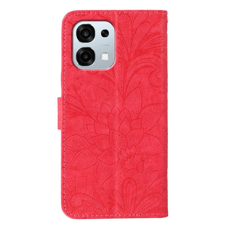 For OPPO A6 Pro 5G Lace Flower Embossing Flip Leather Phone Case