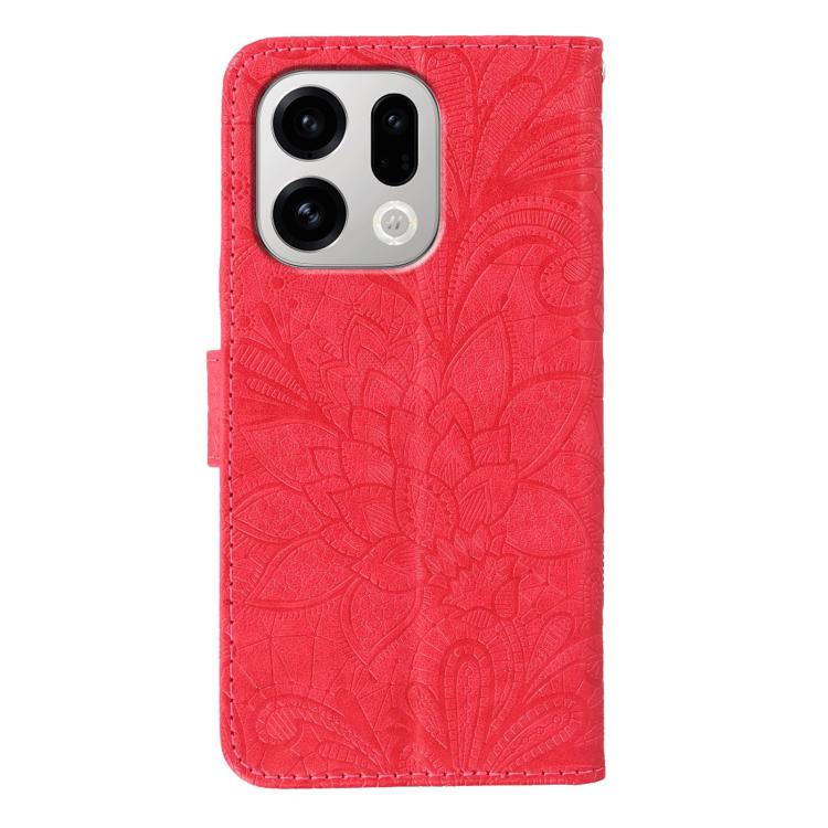 For OPPO Find X9 Lace Flower Embossing Flip Leather Phone Case