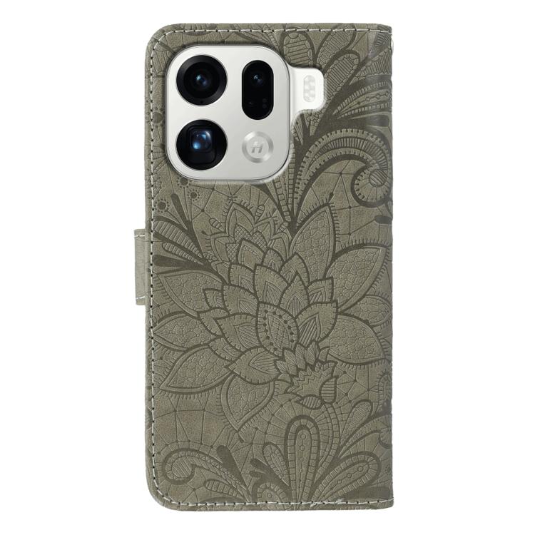 For OPPO Find X9 Pro Lace Flower Embossing Flip Leather Phone Case