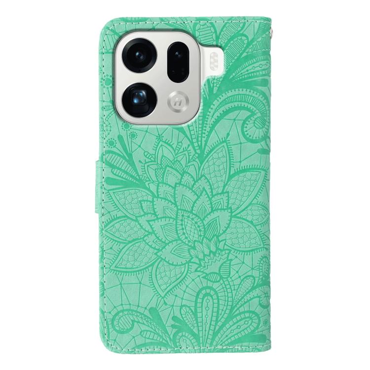For OPPO Find X9 Pro Lace Flower Embossing Flip Leather Phone Case