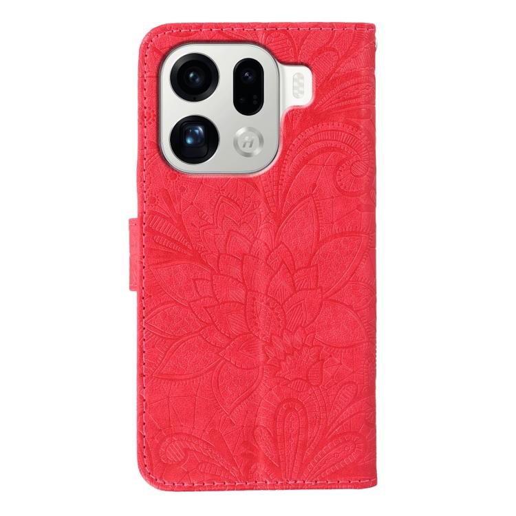 For OPPO Find X9 Pro Lace Flower Embossing Flip Leather Phone Case