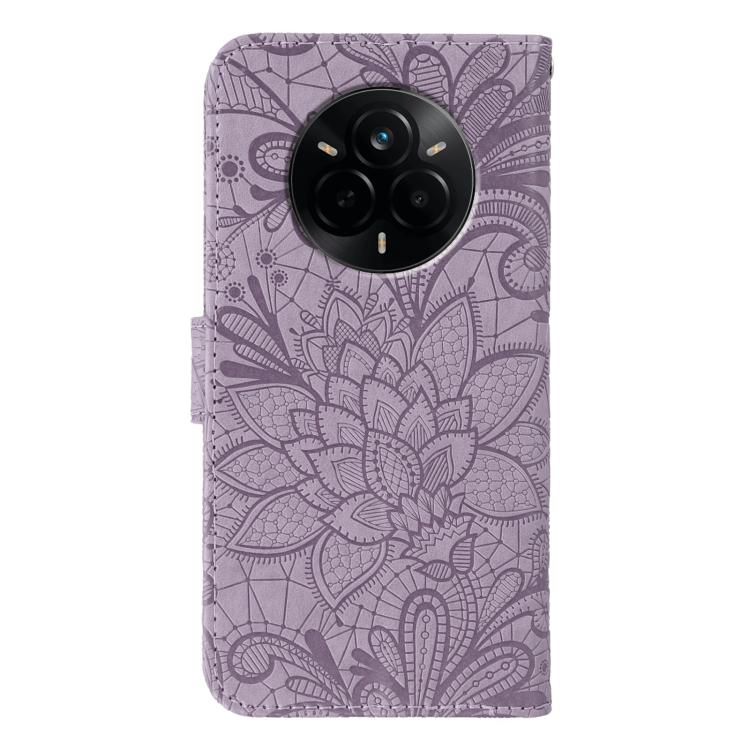 For Realme 14 Pro Lace Flower Embossing Flip Leather Phone Case