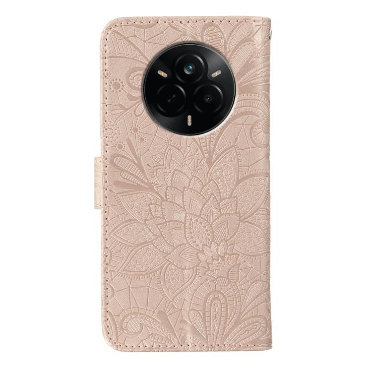 For Realme 14 Pro Lace Flower Embossing Flip Leather Phone Case