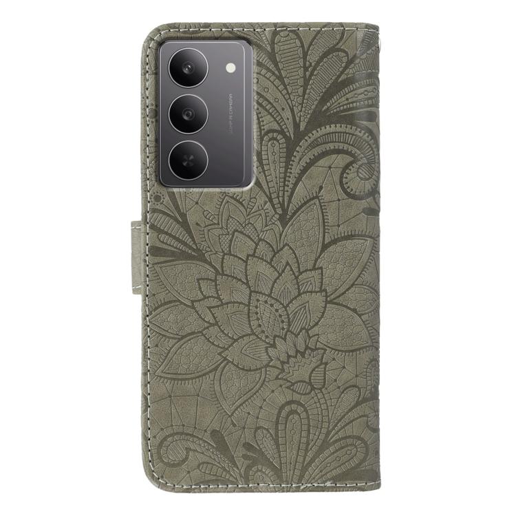 For Realme 14x Lace Flower Embossing Flip Leather Phone Case