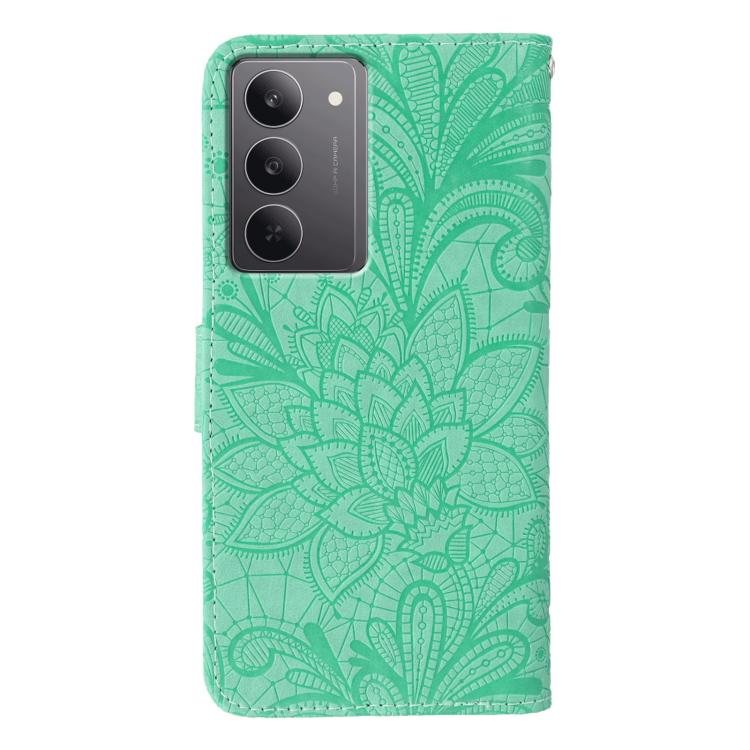 For Realme 14x Lace Flower Embossing Flip Leather Phone Case