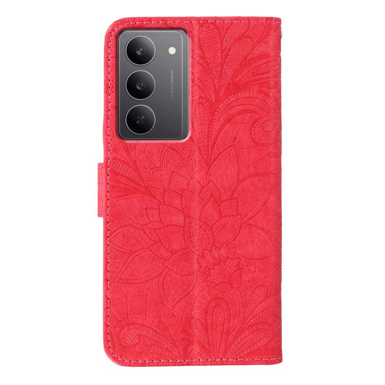 For Realme 14x Lace Flower Embossing Flip Leather Phone Case