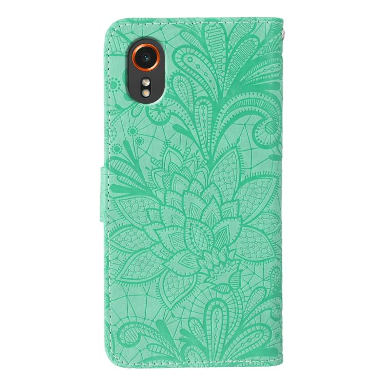 For Samsung Galaxy XCover7 Lace Flower Embossing Flip Leather Phone Case