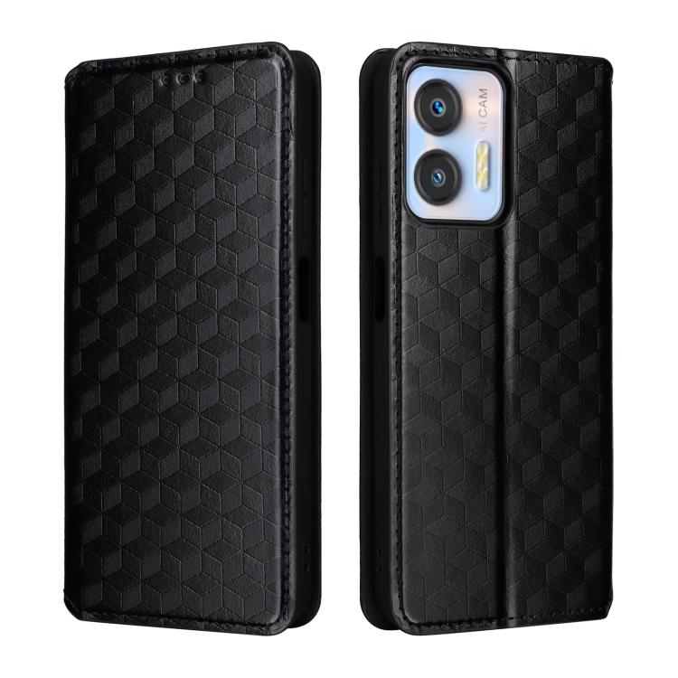For Oukitel C35 / C36 Cubic Grid Texture Flip Leather Phone Case