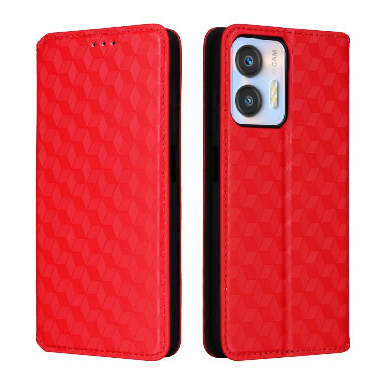 For Oukitel C35 / C36 Cubic Grid Texture Flip Leather Phone Case